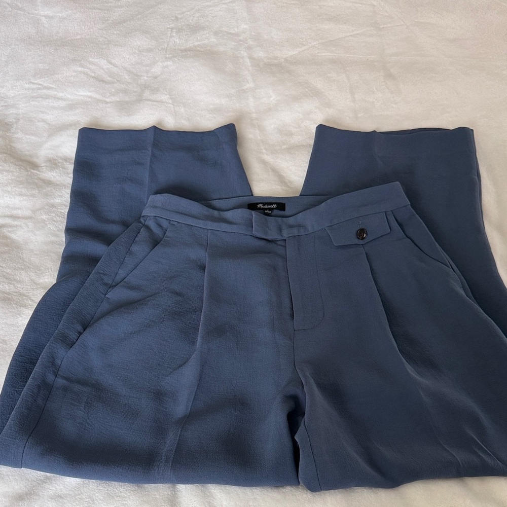 Madewell Crepe Dusty Blue Trousers
